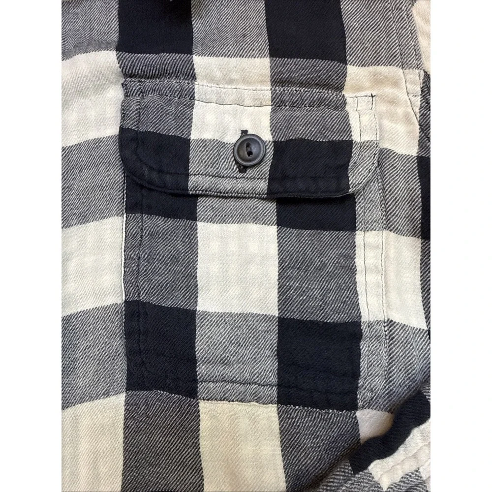 Polo Ralph Lauren Flannel Shirt Mens XS Buffalo Plaid Long Sleeve Button Gray